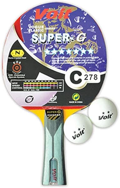 Voit Unisex Masa Teni̇si̇ Raketi̇, Kırmızı/Siyah