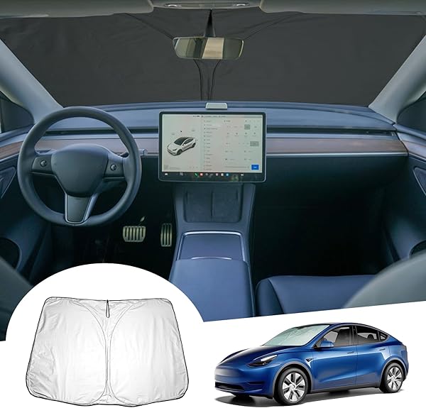 GAFAT Tesla Model Y Juniper 2025 2026/Model 3 Highland 2017-2025 2026 Güneş Koruması Ön Cam İç, Model 3 Highland Şemsiyesi, G