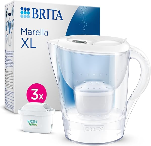 BRITA Marella XL 3x Maxtra Pro All-In-1 Filtreli Su Arıtma Sürahisi Beyaz (3.5 lt)