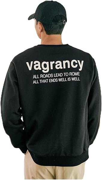 TrendSeninle Siyah Vargancy Tasarım Baskılı Oversize Sweatshirt