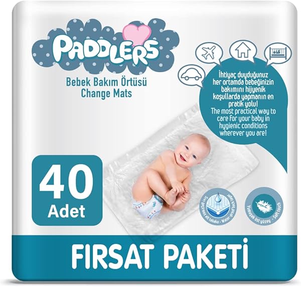 PADDLERS 4X10 ADET BEBEK BAKIM ÖRTÜSÜ (60X60 Boyutunda)