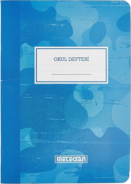 Meteksan A5 Çizgili Okul Defteri Mavi Kamuflaj 40 Yaprak, Çizgili