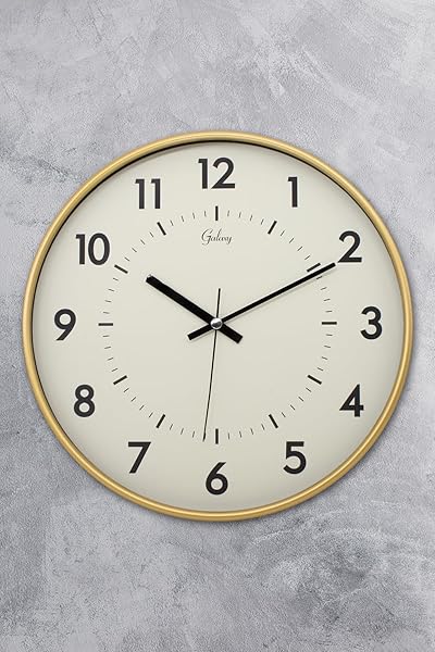 Galaxy Technology 30 Cm Gerçek Cam Sessiz Mekanizma Duvar Saati