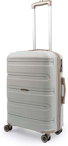 Cotpoly Orta Boy Valiz, Polipropilen Valiz, Artemis Darbeye Dayanıklı Bavul (Gri Orta)