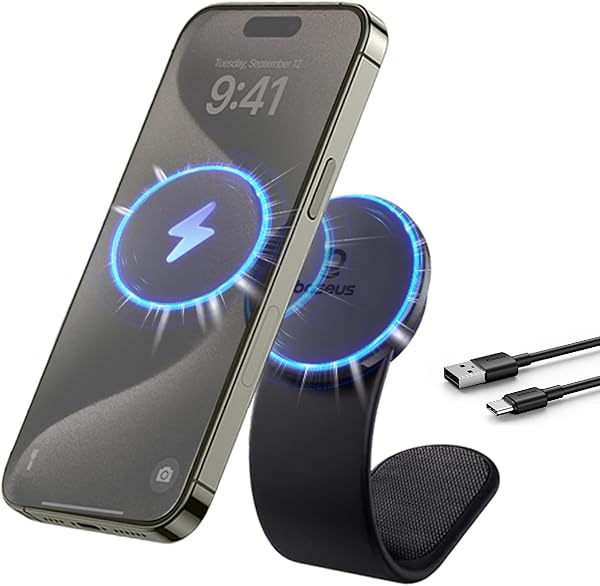 Baseus C02 Pro Serisi Manyetik Kablosuz Araç Şarjı, Siyah