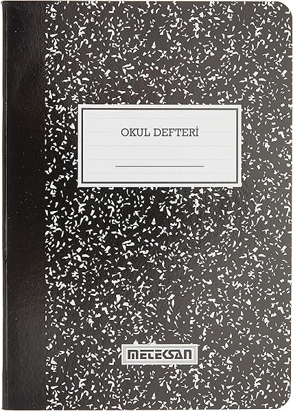 Meteksan A5 Çizgili Okul Defteri, Siyah/Beyaz, 40 Yaprak
