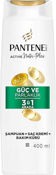 PANTENE Güç ve Parlaklık 3'ü 1 Arada Şampuan 400 ml