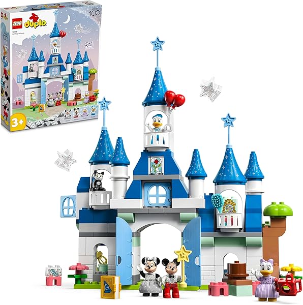 LEGO DUPLO | Disney 3’ü 1 Arada Sihirli Şato 10998-3 Yaş ve Üzeri Çocuklar için Hayal Gücüne Dayalı Oyunlar Sunan Yaratıcı Oy