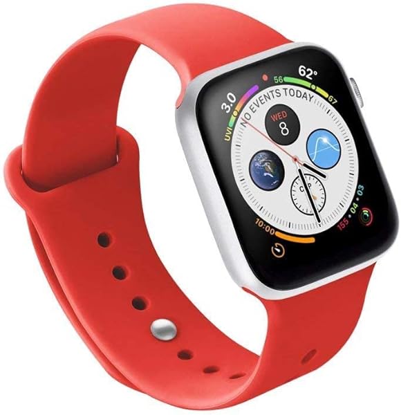 Naztech 42-44 Mm Silikon Kayış Kırmızı