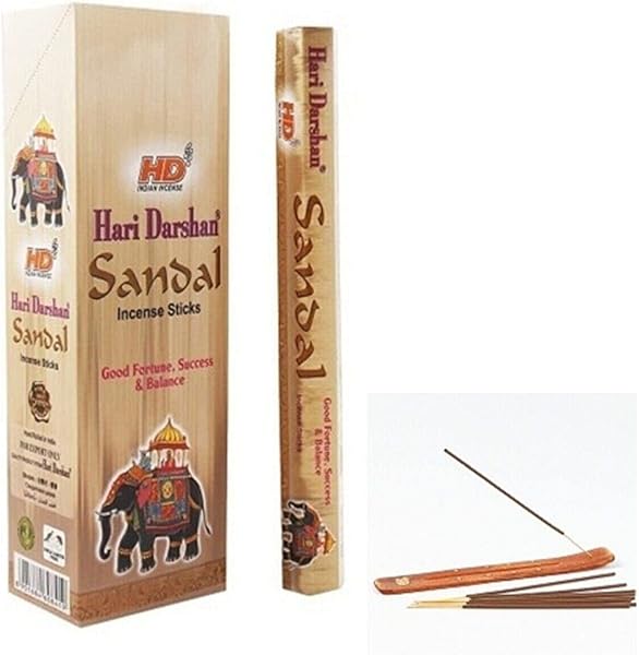 Hari Darshann Sandal Ağaç Kokusu 20 Adet Çubuk Tütsü 1 Adet Kayık Tütsülük Hediye
