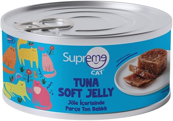 Supreme Cat Parça Ton Balıklı/Jöle İçerisinde 85gr 24'lü Islak Mama