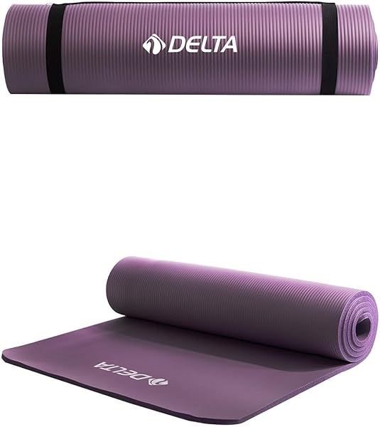 Delta Konfor Zemin 15 MM Taşıma Askılı Pilates Minderi Yoga Matı, Lila, 15 MM