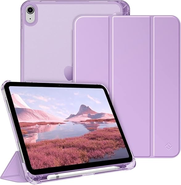 Apple iPad 11.Nesil A16 11inç/10.Nesil 10.9inç ile uyumlu Kılıf Flip Cover Kalem Bölmeli PC Case Lila
