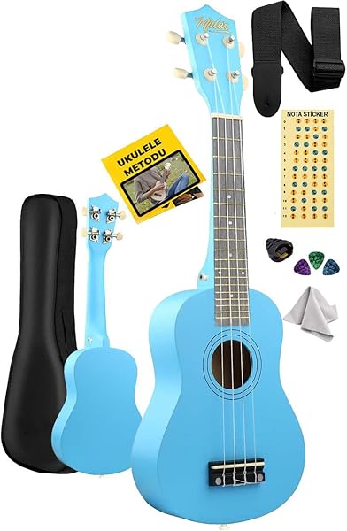 Midex UKX-233BL Mavi Concert Ukulele (Askı Çanta Metod Pena)