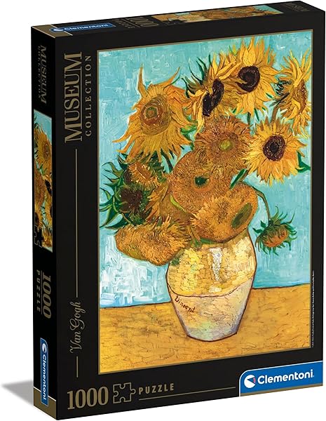 Clementoni - 1000 Parça Museum Collection Yetişkin Puzzle - Van Gogh “Sun Flowers”
