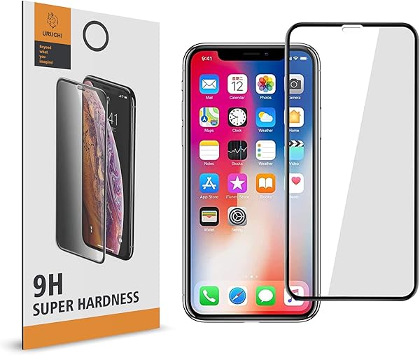URUCHI Apple iPhone 11 / iPhone Xr İçin Uruchi Ekran Koruyucu, HD Tam Kapsamlı Ekran Koruyucu Cam Filmi (6.1 İnç, Siyah)