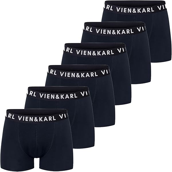 VIEN&KARL 6'lı Premium Kutu, Erkek Boxer, Pamuklu, Likralı, Erkek İç Çamaşırı Külot