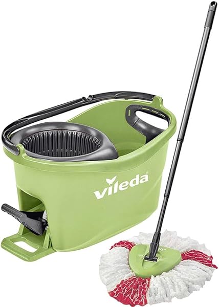 Vileda Turbo 2in1 Yeşil Temizlik Seti, 130 cm Uzayan Sap, Üçgen Başlık