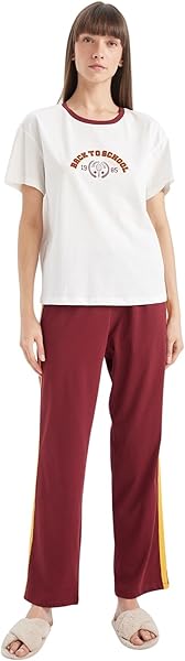 DeFacto Fall in Love Baskılı Kısa Kollu Pijama Takımı