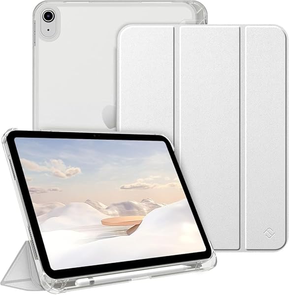 Apple iPad 11.Nesil A16 11inç/10.Nesil 10.9inç ile uyumlu Kılıf Flip Cover Kalem Bölmeli PC Case Gri
