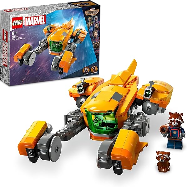 LEGO Marvel Bebek Rocket’in Gemisi 76254-8 Yaş ve Üzeri Çocuklar için Galaksinin Koruyucuları Rakun’un Uzay Gemisini İçeren S