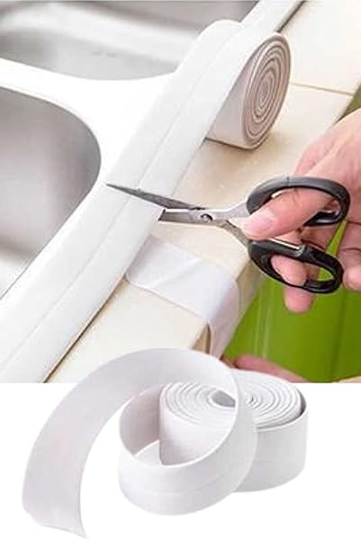 FEYZAYAPI 3.2 M Banyo Küvet Mutfak Lavabo Beyaz Su Sızdırmaz Bant Su Geçirmez Bant