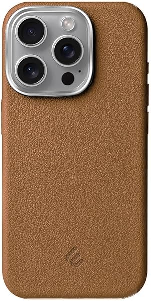 Minesk iPhone 16 Pro Max için MagSafe ile Uyumlu Çizilmeyen ve Parmak İzi Tutmayan Deri Görünümlü Metal Tuşlu ve Metal Lens Ç