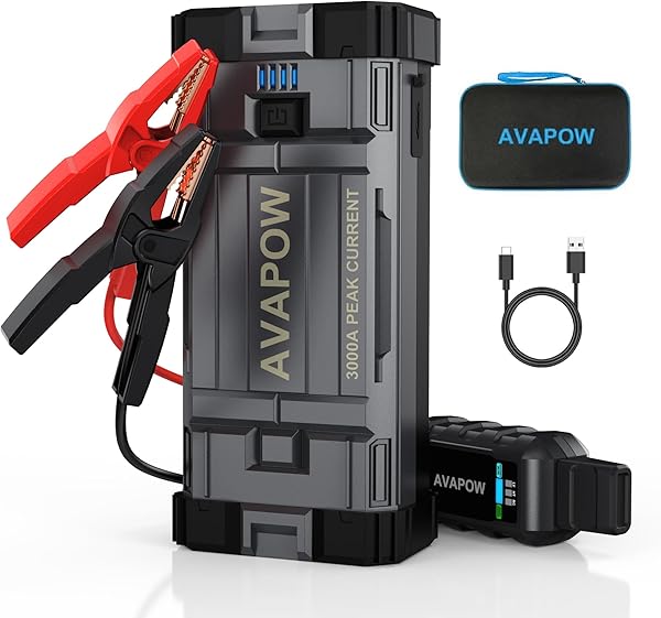 AVAPOW A28 3000A 23800mAH Jump Starter Taşınabilir Akü Takviye Kiti