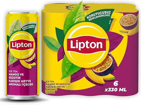 Lipton Ice Tea Mango Aromalı Soğuk Çay 6 x 330 ml