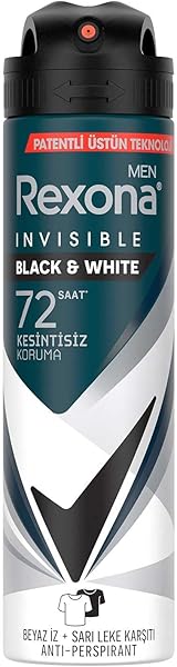 Rexona Men Erkek Sprey Deodorant Invisible Black & White 150 ml