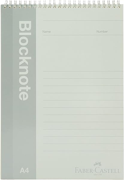 Faber-Castell Bloknot, A4, 80 Yaprak, Çizgili, Karton Kapak, Spiral Cilt, 70g Kağıt, Canlı Renkler, Dayanıklı ve Kullanışlı