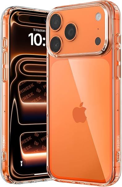 Minesk iPhone 17 Pro Max ile Uyumlu Cyrstal Clear Şeffaf Silikon Kılıf Arkası Sert Polikarbonat Kenarları Yumuşak Tpu Silikon