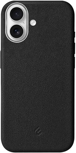 Minesk iPhone 17 için MagSafe ile Uyumlu Çizilmeyen ve Parmak İzi Tutmayan Deri Görünümlü Metal Tuşlu ve Metal Lens Çerçeveli