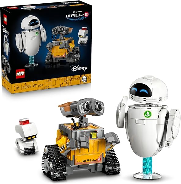 LEGO ǀ Disney ve Pixar WALL-E ve EVE 43279 – Film Sever Yetişkinler için Dekoratif ve Koleksiyonluk Animasyon Film Karakterle