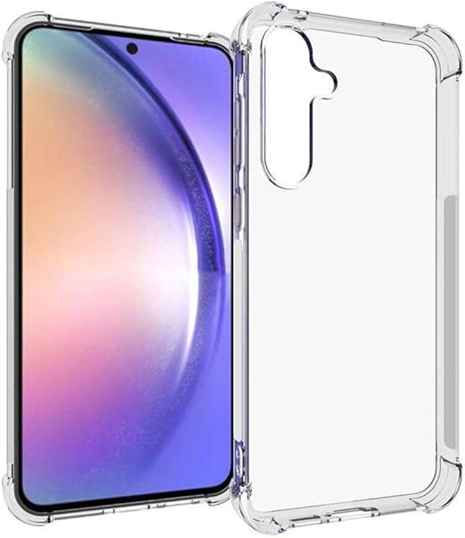 KZY İletişim Samsung Galaxy A55 ile Uyumlu Kapak Şeffaf Airbag Antishock Köşe Korumalı Silikon Kılıf