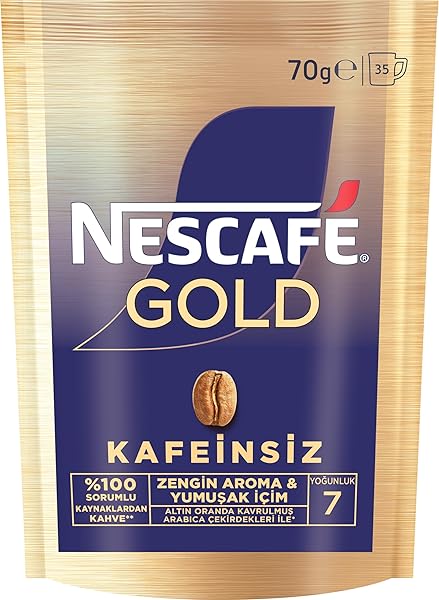 Nescafé Gold 100% Kafeinsiz Çözünebilir Kahve Ekopaket 70 gr