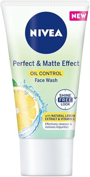 NIVEA Perfect&Matte Yüz Temizleme Jeli 50 ml, C Vitamini, Limon Özü, Matlaştırıcı Etki, Parlama Kontrolü