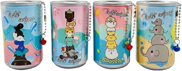 NEW-MAX Aksesuarlı 96 Yaprak (24x4) 4 Renk Kutulu Islak Mendil