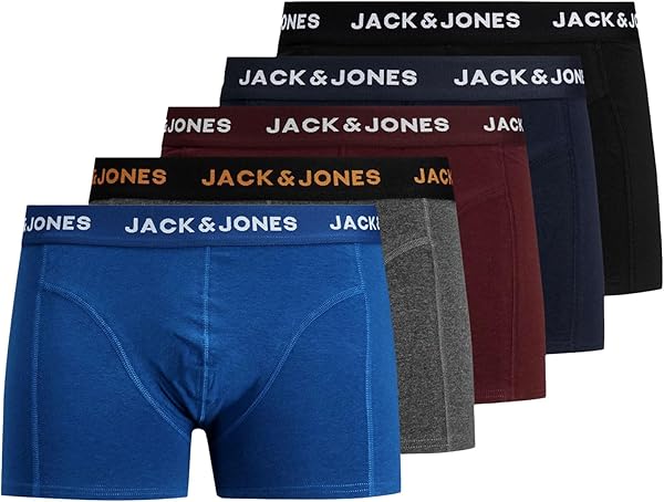 Jack & Jones Erkek Jacoliver Trunks 5 Pack Boxer Şort