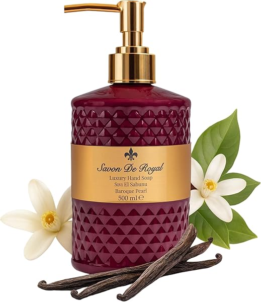 Savon de Royal Luxury Vegan Sıvı Sabun Baroque Pearl 500 Ml, Meyvemsi, Yasemin, Vanilya, Sandal