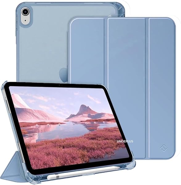 Apple iPad 11.Nesil A16 11inç/10. Nesil 10.9inç için tasarlanmış Kılıf Flip Cover Kalem Bölmeli PC Case Gökyüzü Mavisi