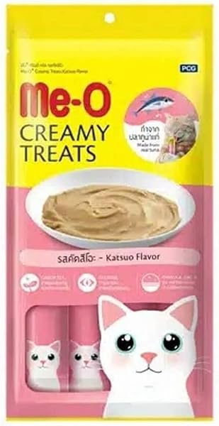 Me-O Creamy Çizgili Orkinos Balığı Kedi Kreması Ödül 15gr x 4