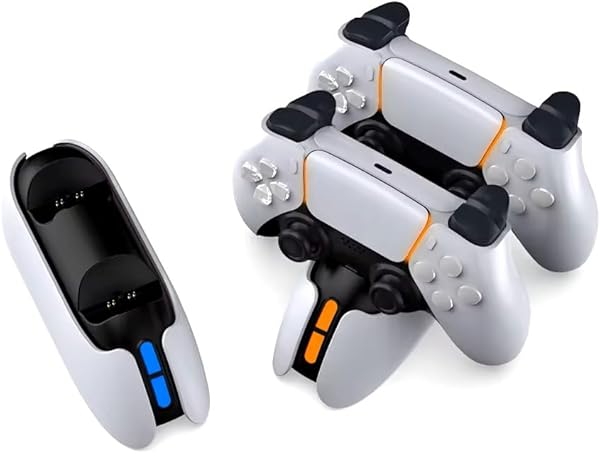 Hobimtek PS5 Kol Şarj Edici Stand Dock Led Işıklı Göstergeli Çift Kol Şarjı TP5-05103