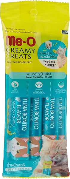 Me-O Kremalı Kurutulmuş Ton Balıklı Kedi Sıvı Ödül Maması 4x15 Gr