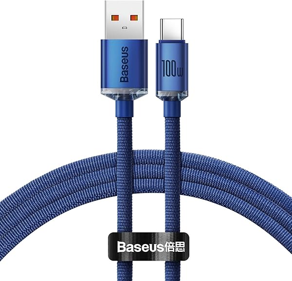 Baseus Crystal Shine 100W Type-C Kablo 1.2m.-Mavi