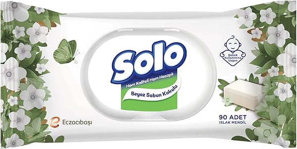 SOLO Beyaz Sabun Kokulu Mendil 1x90