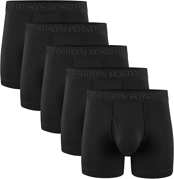 Anthony Jackson Likralı 5'li Kutu Premium Uzun Paçalı Erkek Boxer ShadowLine