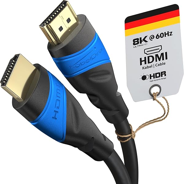 KabelDirekt – 8K/4K HDMI kablosu – 1,5 m – 8K@60 Hz (hızlı Ultra HD için ekstra bakır, 4K@120 Hz/8K@60 Hz – HDMI 2.0 ile uyum