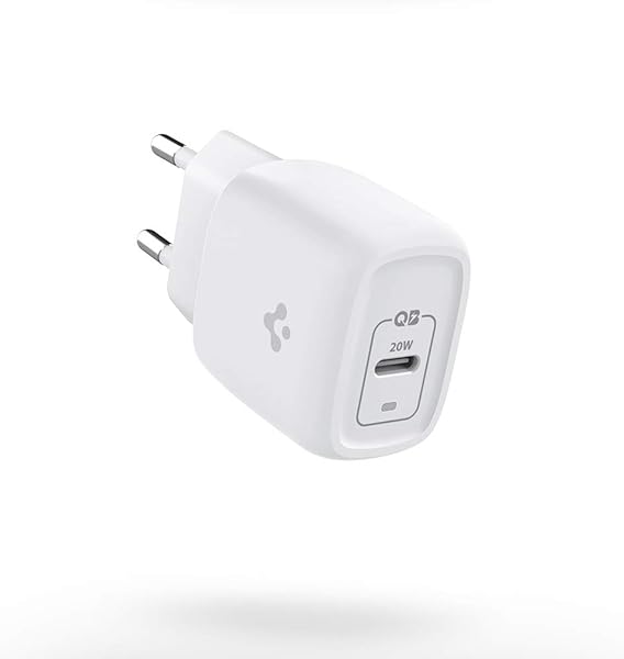 Spigen 20W USB-C Mini Hızlı Şarj Aleti/Şarj Isısını Düşürür GaN Destekli Akım Korumalı Güç Adaptörü iPhone & Android & iPad T