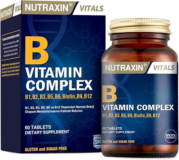 Nutraxin B Complex Vitamin 60 Kapsül Takviye Edici Gıda
